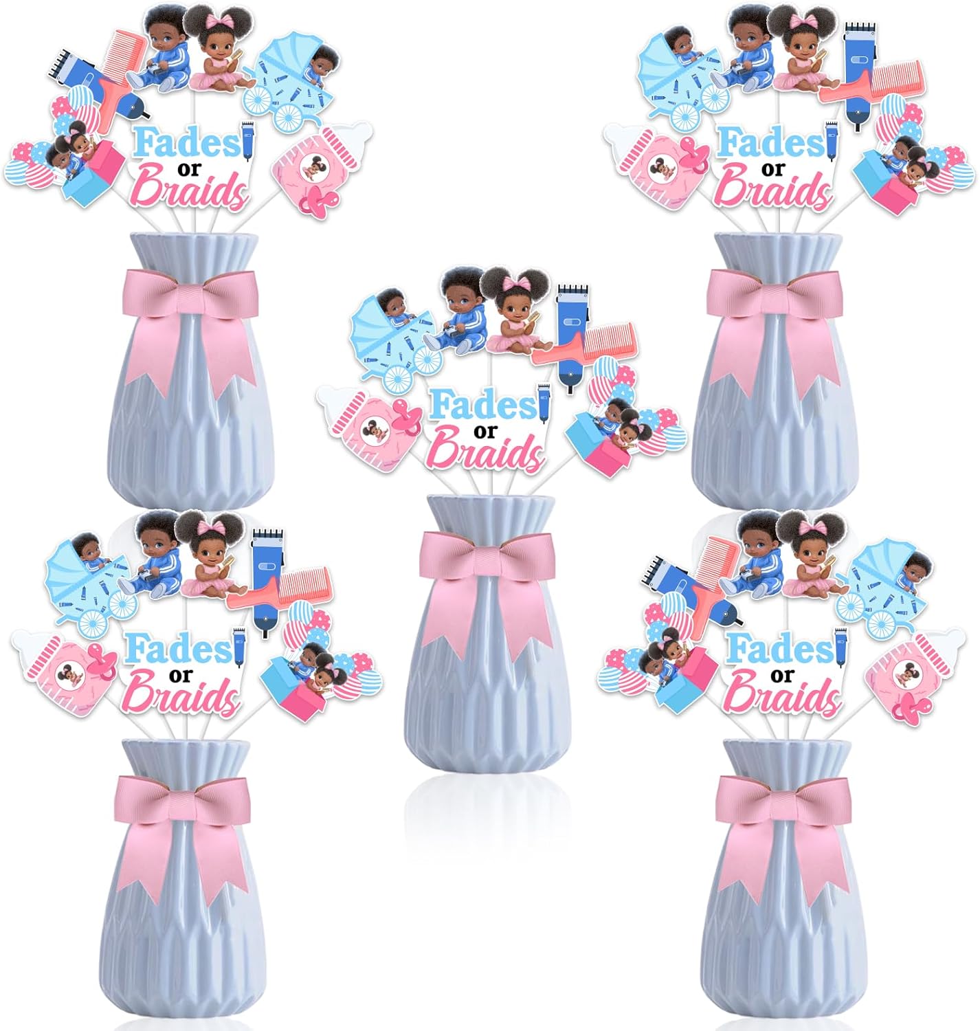 Centerpiece Stick - 1Set Dekorasi Gender Reveal Fades atau