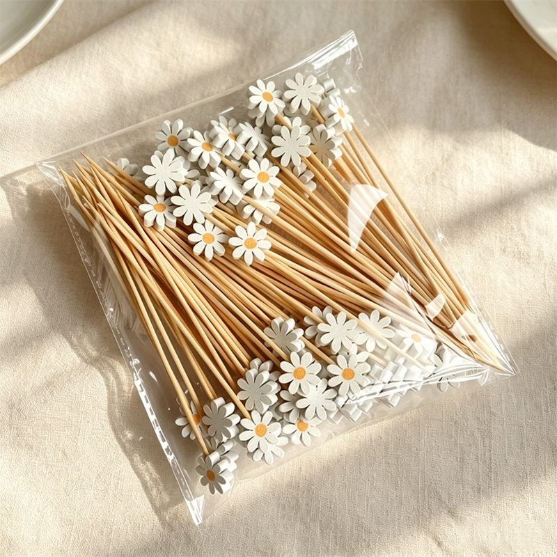 Centerpiece Stick - 50PCS Dekorasi bunga daisy, tusuk sate