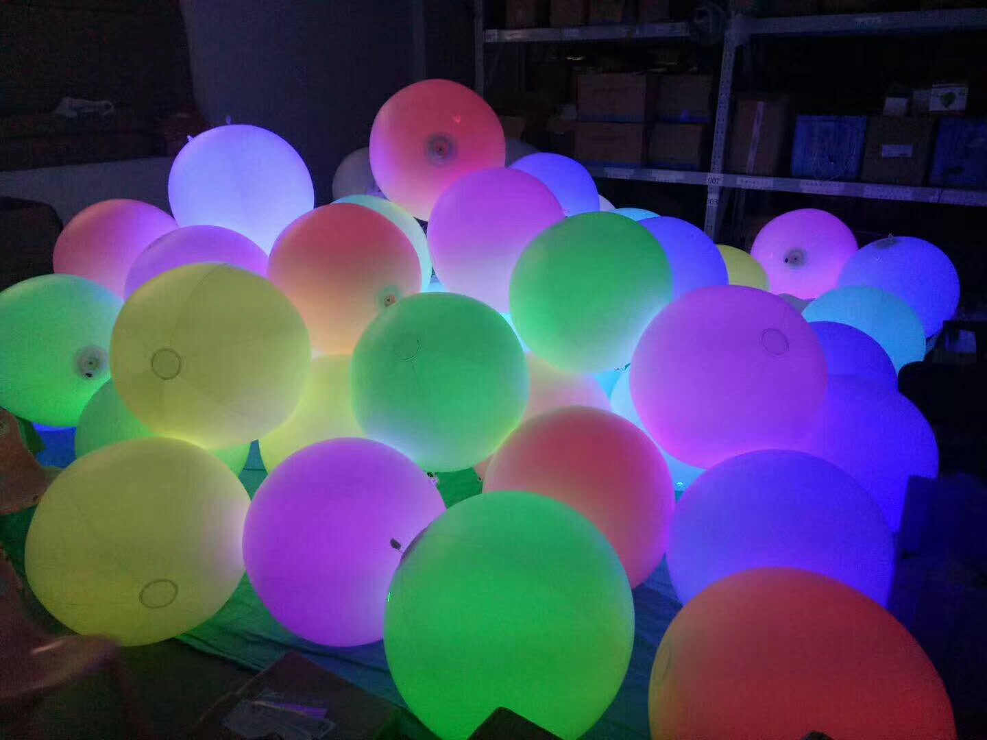 Bola LED Tiup Warna-warni PVC, - Led Balloon Light ulasan dan harga