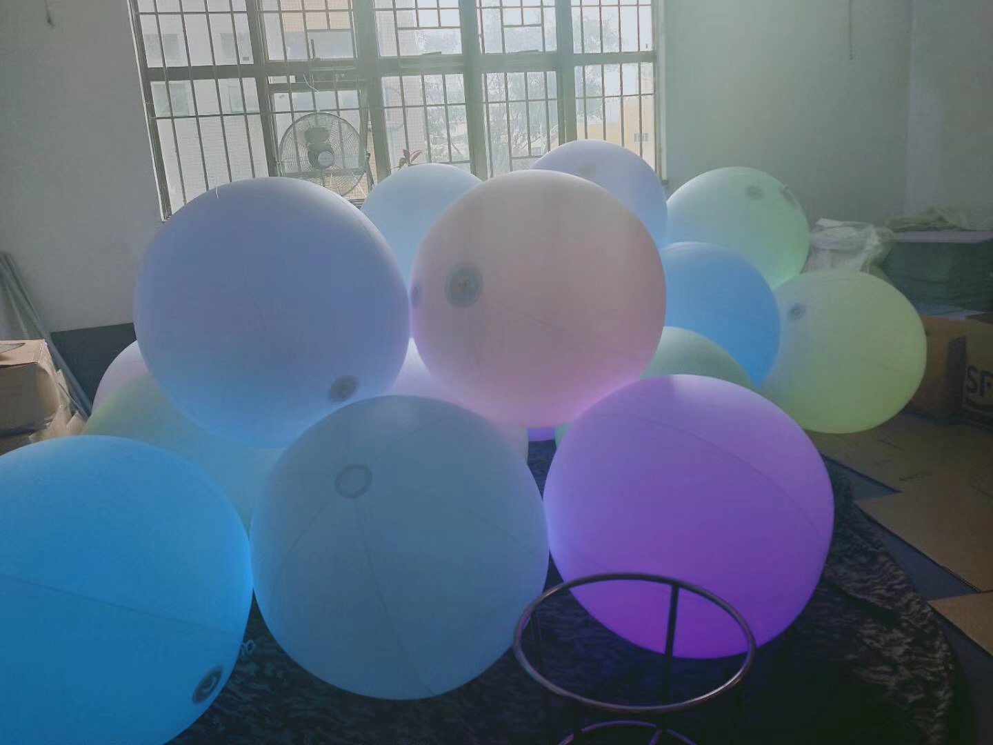 Bola LED Tiup Warna-warni PVC, - Led Balloon Light ulasan dan harga