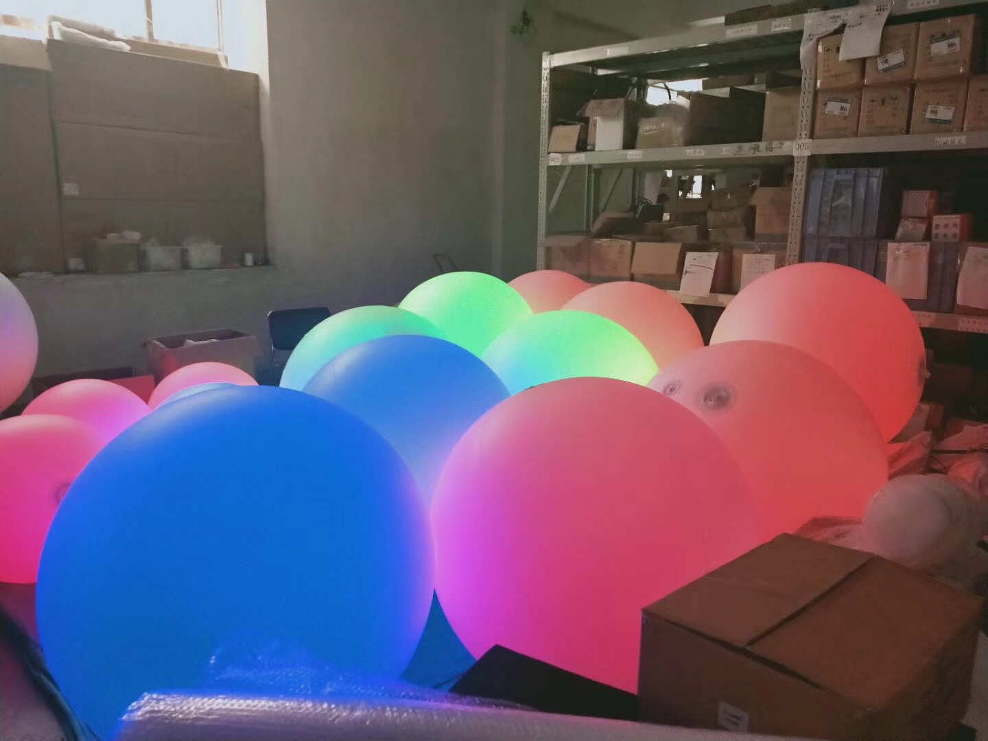 Bola LED Tiup Warna-warni PVC, - Led Balloon Light ulasan dan harga