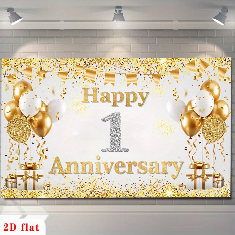 Spanduk Balon 2D Datar Emas Pu - Party Banner Gold ulasan dan harga