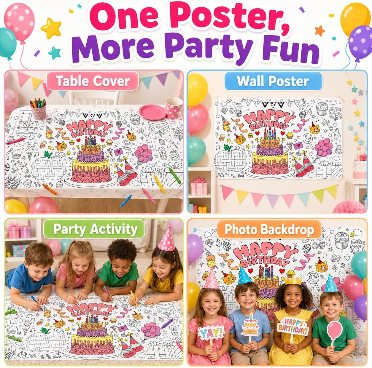 Poster Mewarnai Raksasa untuk  - Table Cloth Disposable ulasan dan harga