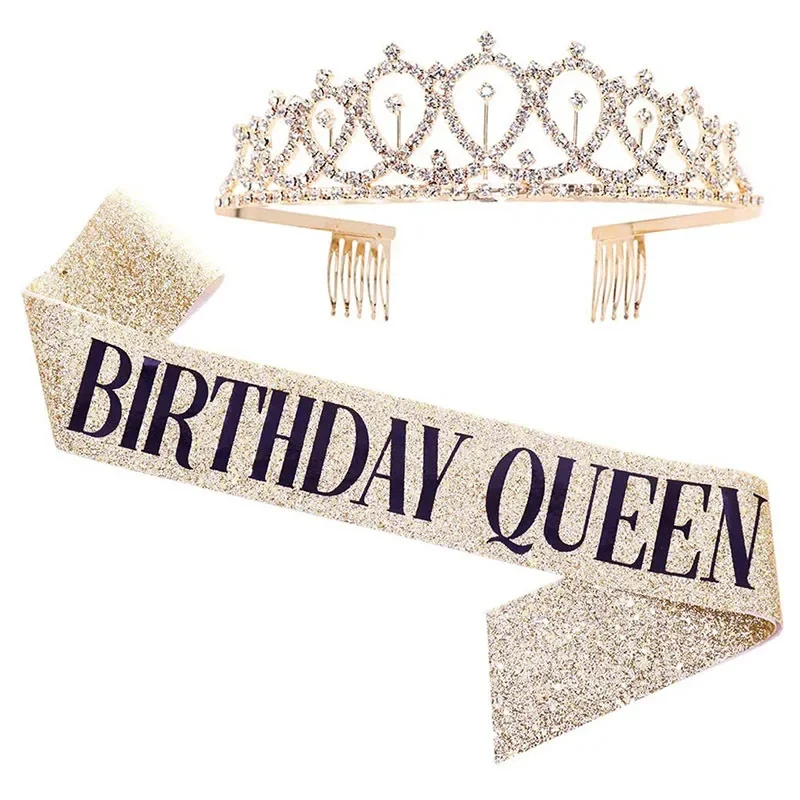 Ulang Tahun Ratu mahkota gadis - Birthday Sash Glitter ulasan dan harga