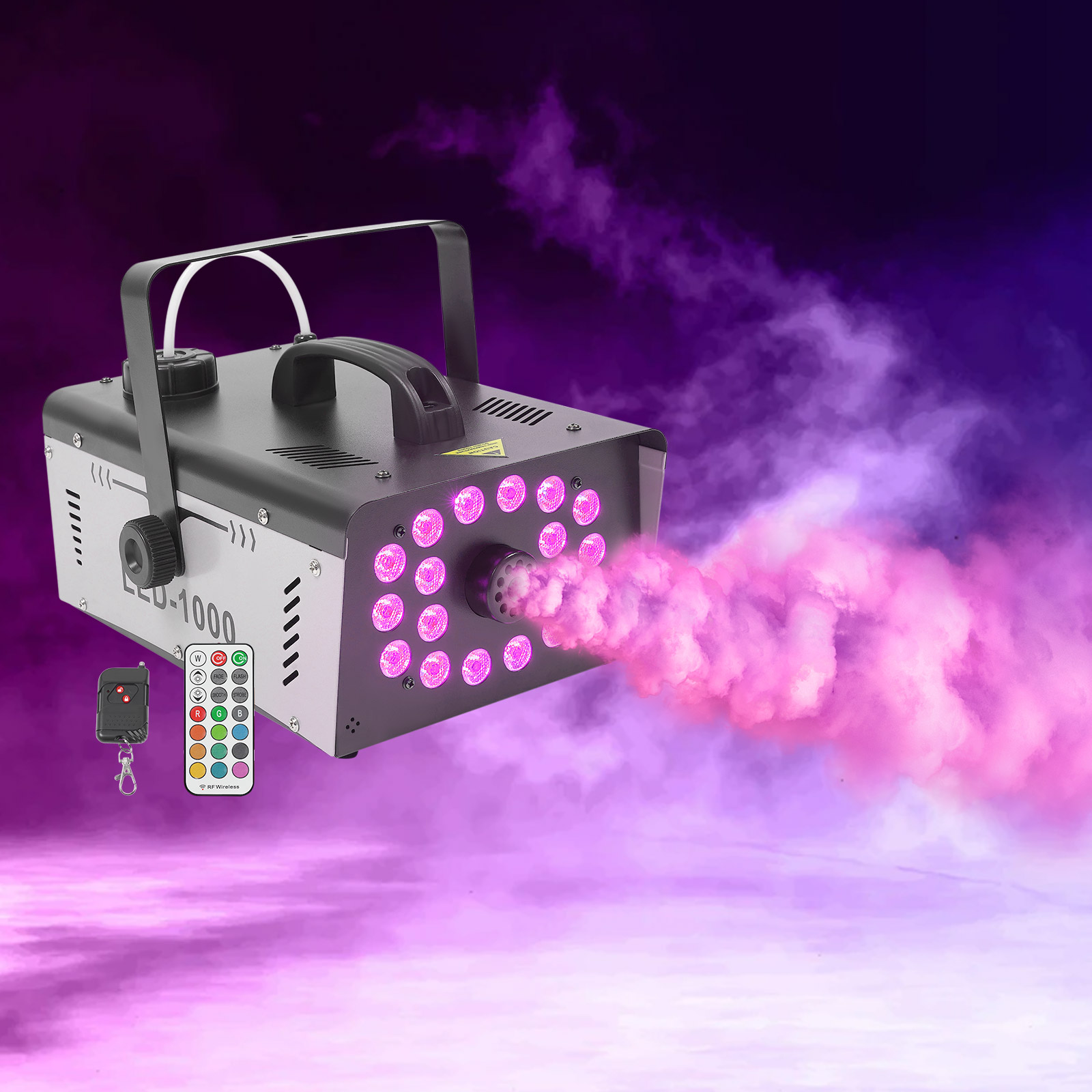 Mesin Asap 1000W 18 LED Mesin  - Event Party Dj ulasan dan harga