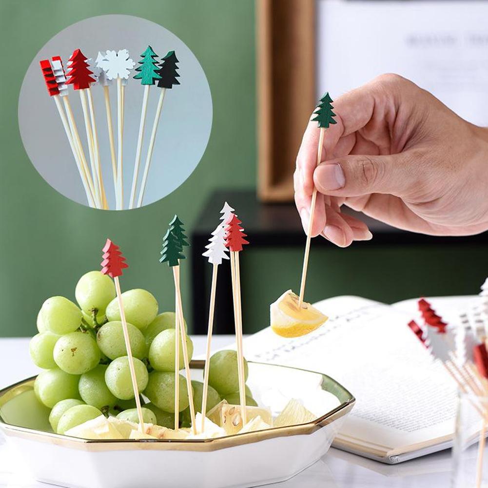 50 Buah Tusuk Koktail Natal Se - Centerpiece Stick ulasan dan harga