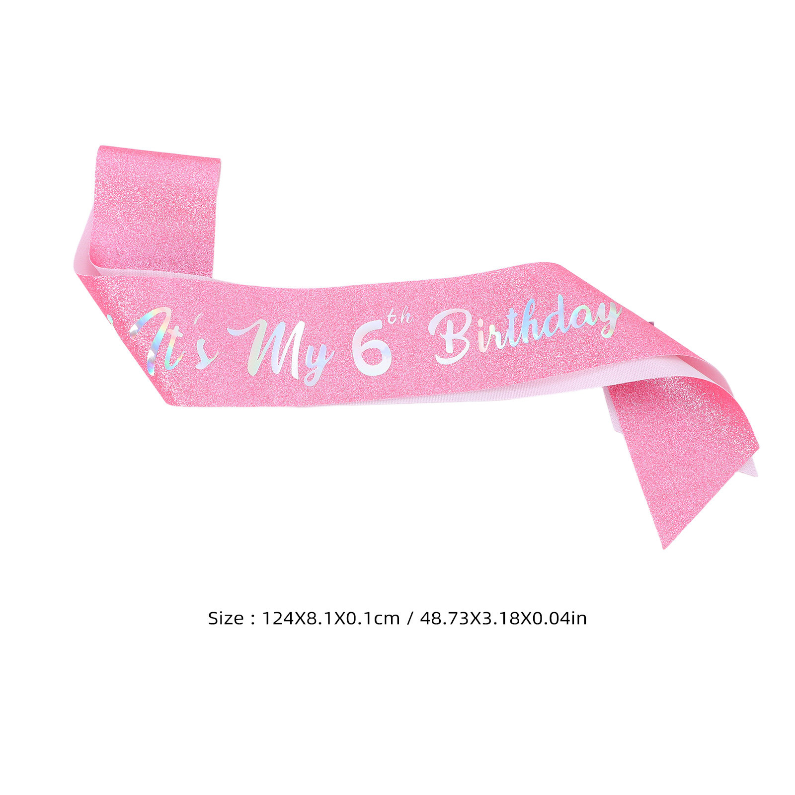 5Pcs Selempang Glitter Pink 'I - Birthday Sash Glitter ulasan dan harga