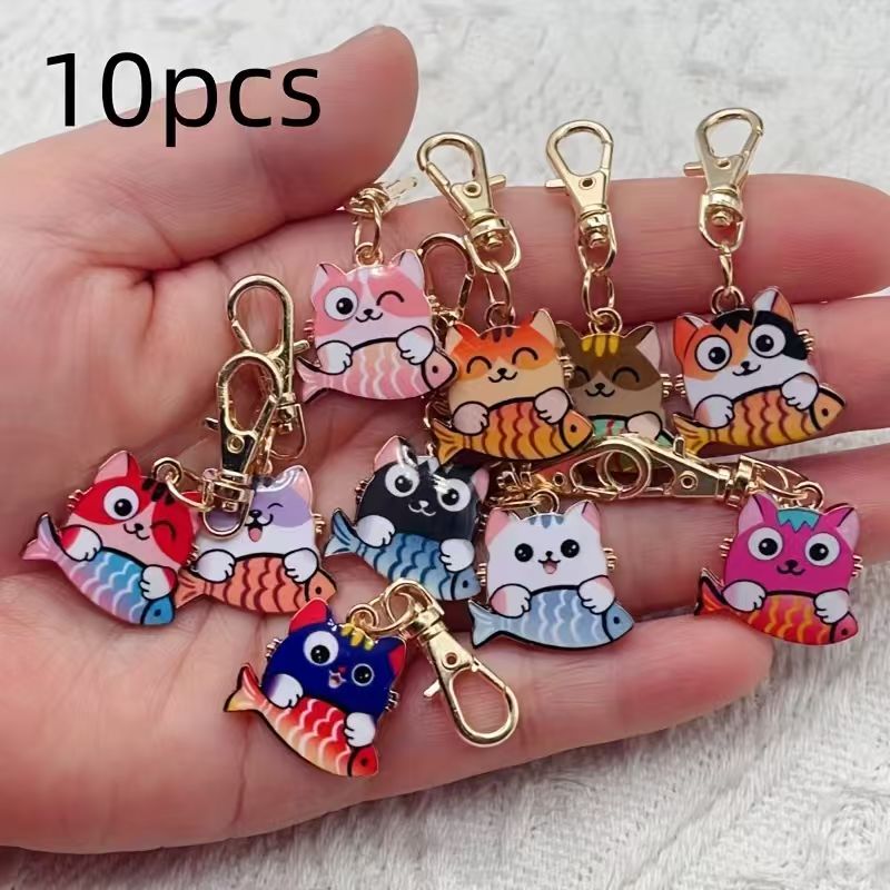 10 buah gantungan kunci kucing - Party Favor Bag ulasan dan harga