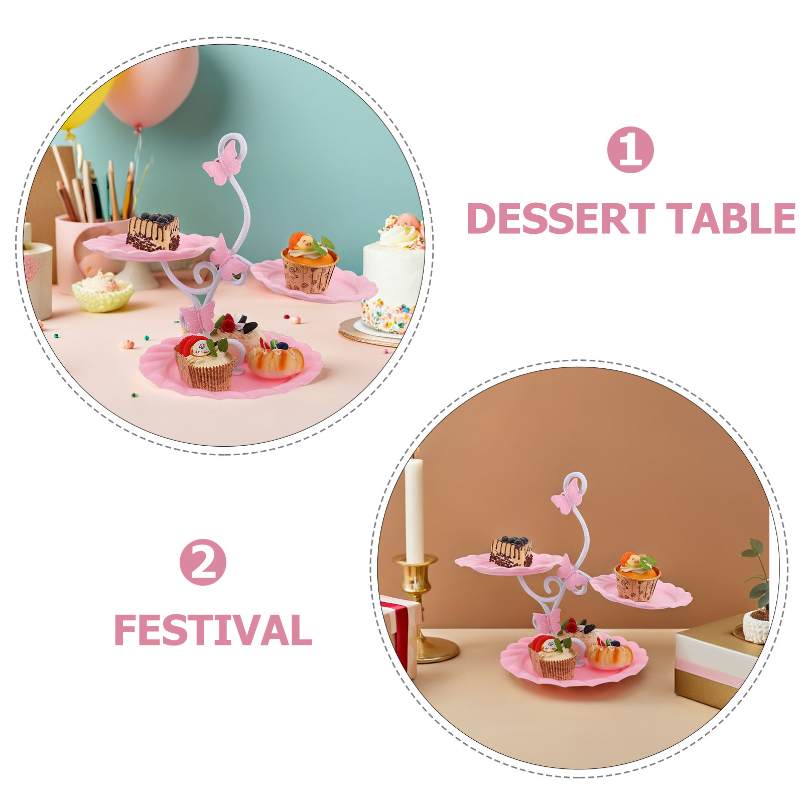 Rak Kue 3 Tingkat Gaya Eropa E - Cupcake Stand Tier ulasan dan harga