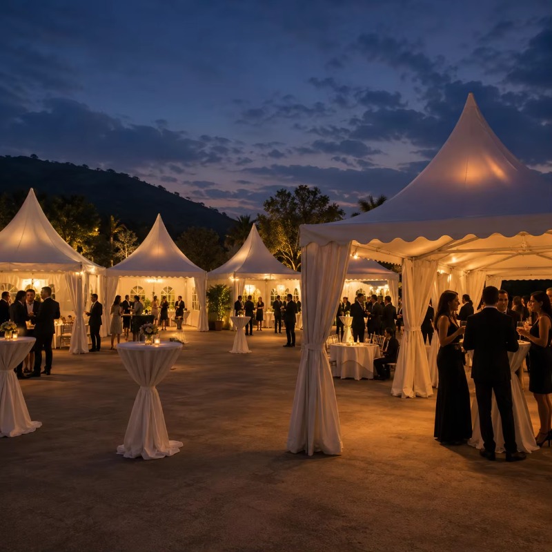 Tenda Pagoda Putih yang Dapat  - Event & Party Supply Photos ulasan dan harga