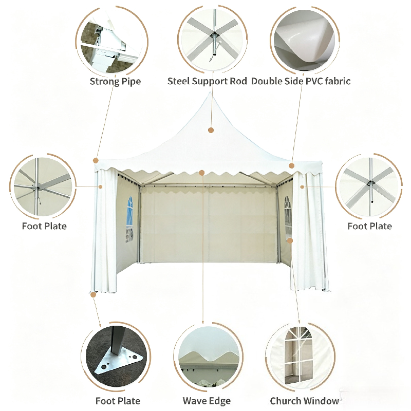 Tenda Pagoda Putih yang Dapat  - Event & Party Supply Photos ulasan dan harga